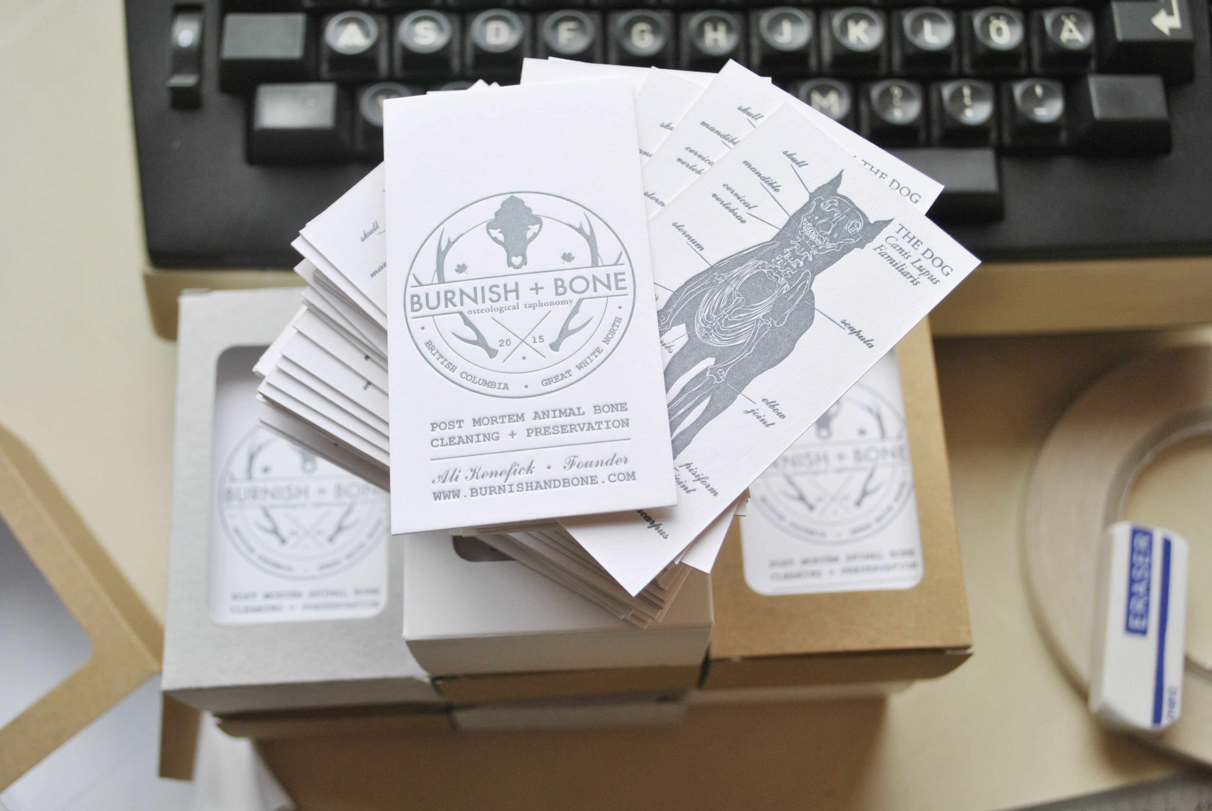 double sided letterpress business cards